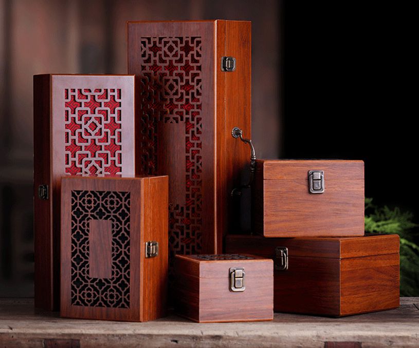 复古中国风高档木盒定制 茶杯茶具礼品包装盒